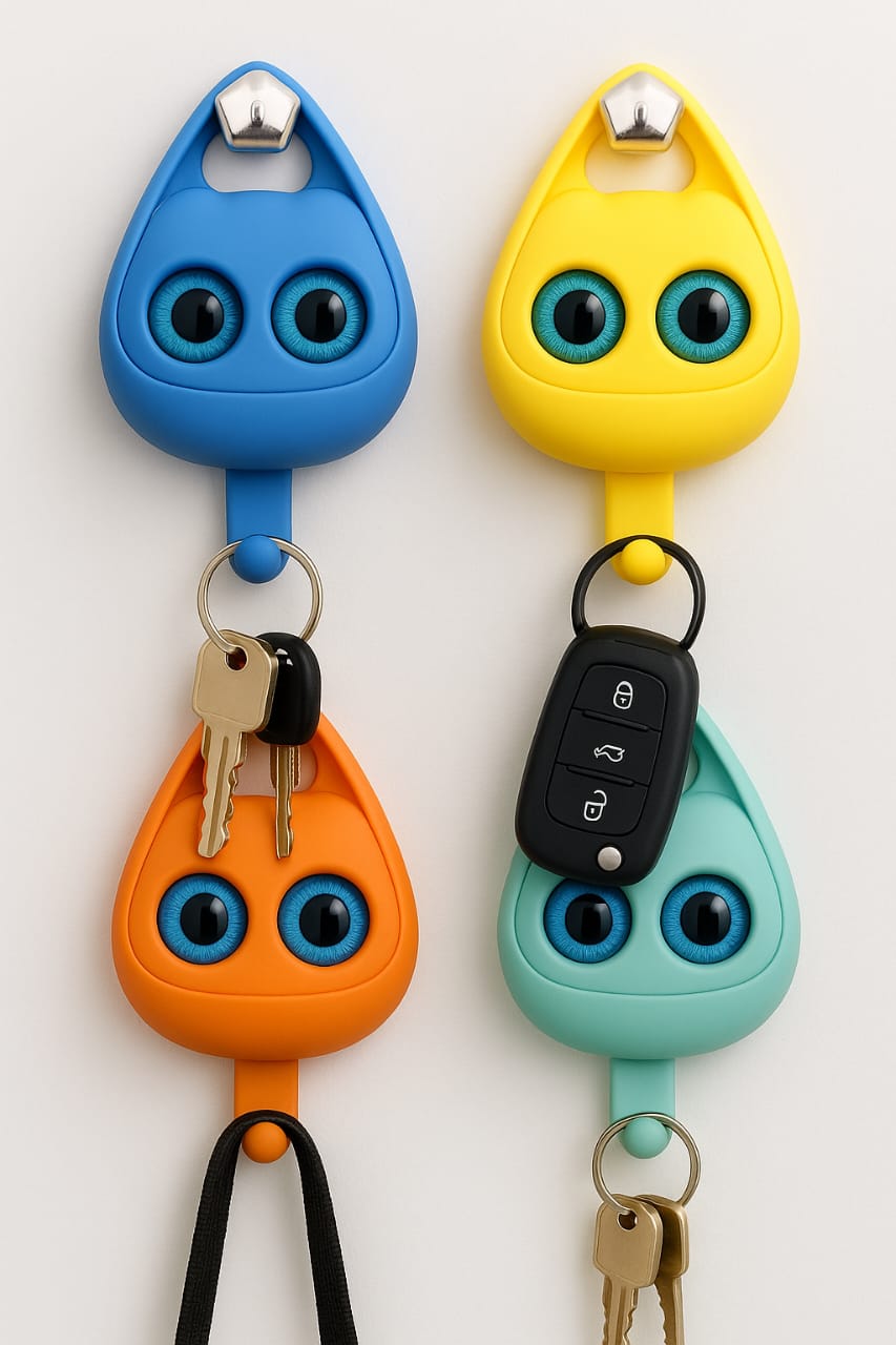 Cute Wall Key Holder – Automatic Grip | Strong &amp; Easy to Use